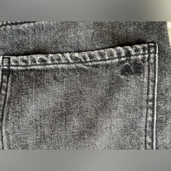 American Eagle Washed Black Denim Overall Jean Skirt Dress - Picture 5 of 10